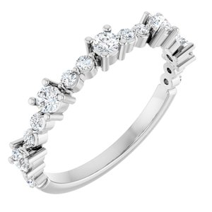 14K White Gold 1/2 CTW Natural Diamond Accented Stackable Ring (Style 72051)