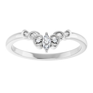 Diamond Sculptural Contour Wedding Band