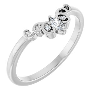 Diamond Sculptural Contour Wedding Band