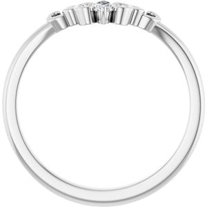 Diamond Sculptural Contour Wedding Band