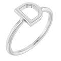 Jubilee 14K White Gold Initial D Ring