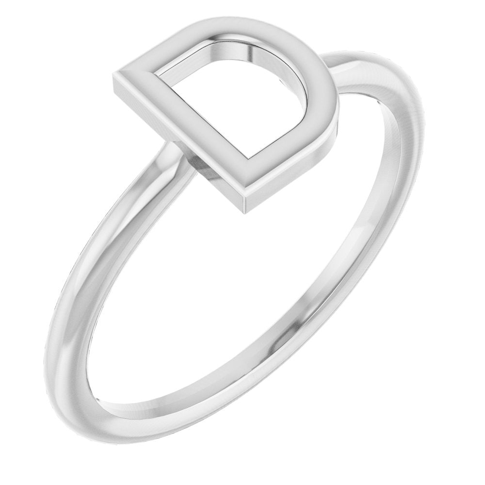Jubilee 14K White Gold Initial D Ring
