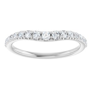 Diamond Graduated Contour Wedding Band