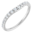Diamond Graduated Contour Wedding Band
