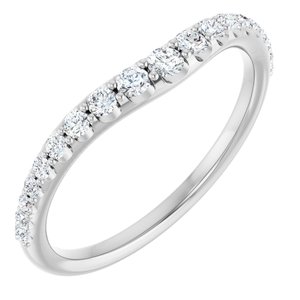 Diamond Graduated Contour Wedding Band