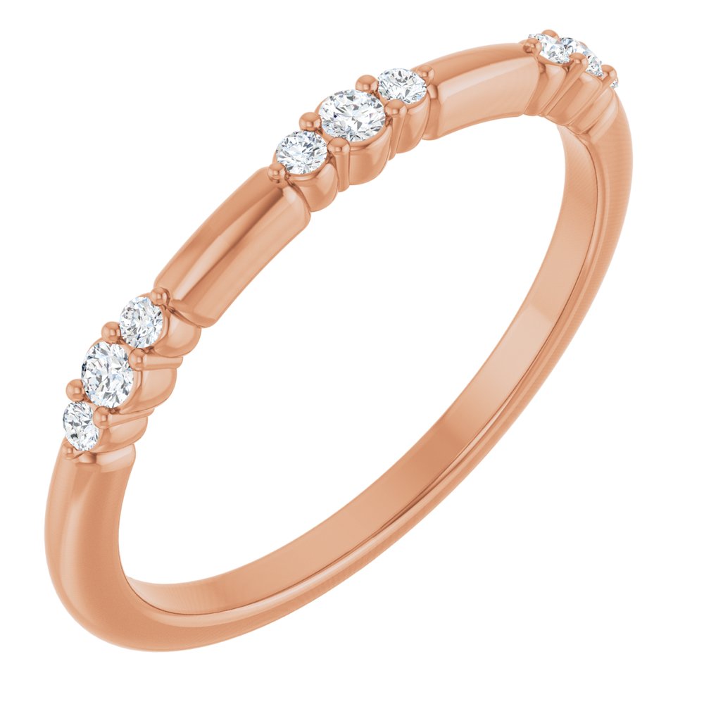 Lab Grown Diamond 14K Rose Gold 18 Ctw Lab Grown Diamond Stackable Ring