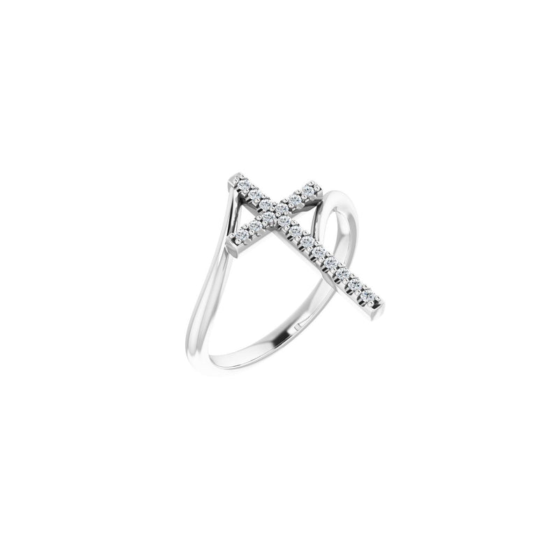 1/8 CTW Natural Diamond Cross Ring (Style R43104)