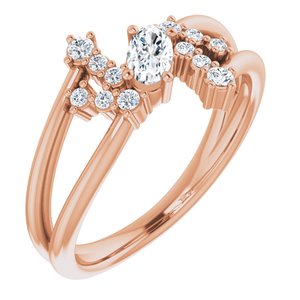 Natural White Sapphire And 1/8 CTW Natural Diamond Bypass Ring (Style 72099)