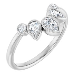 Diamond Bezel-Set Contour Wedding Band