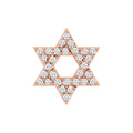Believer 14K Rose Gold 110 Ctw Natural Diamond Star Of David Pendant