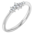 .08 CTW Natural Diamond Stackable Cluster Ring (Style 123520)