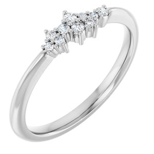 .08 CTW Natural Diamond Stackable Cluster Ring (Style 123520)
