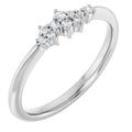 .08 CTW Natural Diamond Stackable Cluster Ring (Style 123520)