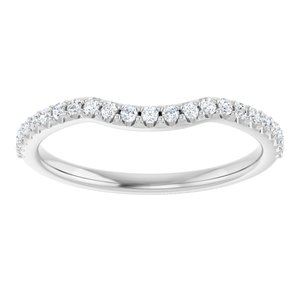 Diamond 1/5 CTW Contour Wedding Band