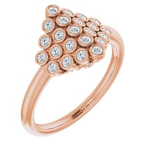 1/3 CTW Natural Diamond Bezel-Set Cluster Ring (Style 124318)