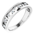 14K White Gold 1/5 CTW Natural Diamond Negative Space Stackable Ring (Style 124329)