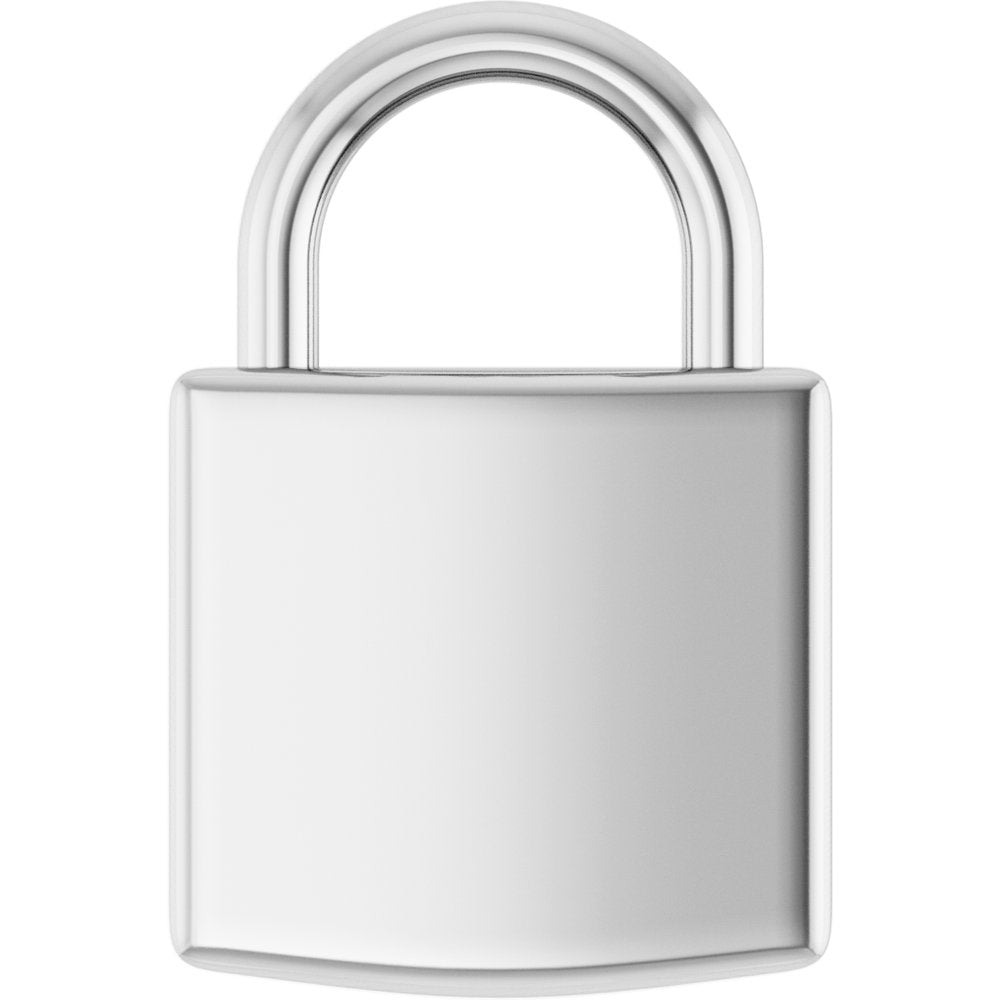 Utility Platinum Engravable Lock Pendant