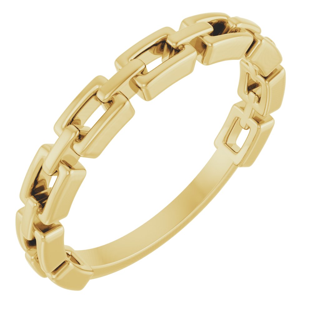 Utility 14K Yellow Gold Chain Link Ring