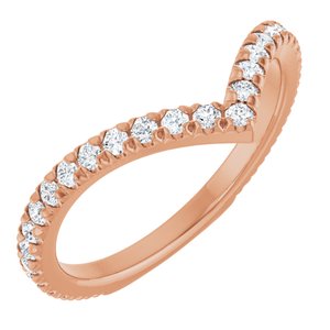 Diamond 3/4 CTW French-Set Contour Wedding Band