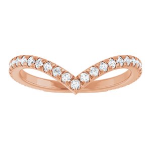 Diamond 3/4 CTW French-Set Contour Wedding Band