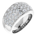 14K White Gold 1 CTW Natural Diamond Micro Pave Ring (Style 61230)