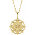 14K Yellow Sacred Heart 18" Necklace