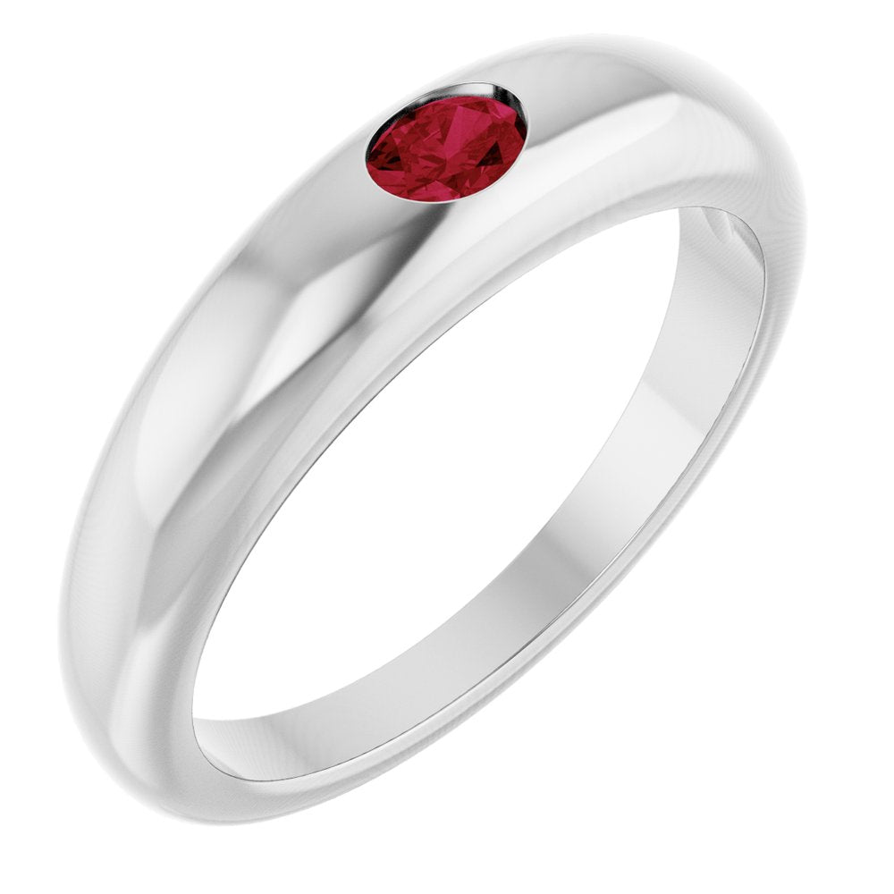Natural Ruby Dome Ring (Style 72173)