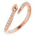 .08 CTW Natural Diamond Bypass Snake Ring (Style 124571)