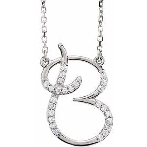 1/10 Ctw Natural Diamond Initial Necklace (Style 67399)