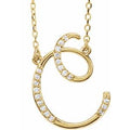 .08 Ctw Natural Diamond Initial Necklace (Style 67399)