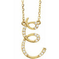 .08 Ctw Natural Diamond Initial Necklace (Style 67399)