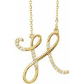 1/10 Ctw Natural Diamond Initial Necklace (Style 67399)