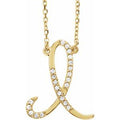 1/10 Ctw Natural Diamond Initial Necklace (Style 67399)
