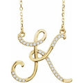1/10 Ctw Natural Diamond Initial Necklace (Style 67399)