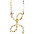 1/10 Ctw Natural Diamond Initial Necklace (Style 67399)