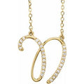 1/10 Ctw Natural Diamond Initial Necklace (Style 67399)