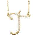 1/10 Ctw Natural Diamond Initial Necklace (Style 67399)