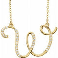 1/8 Ctw Natural Diamond Initial Necklace (Style 67399)