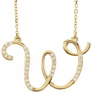 1/8 Ctw Natural Diamond Initial Necklace (Style 67399)