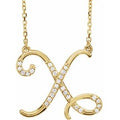 1/10 Ctw Natural Diamond Initial Necklace (Style 67399)
