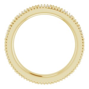 14K Gold 1/3 CTW Milgrain Diamond Wedding Band