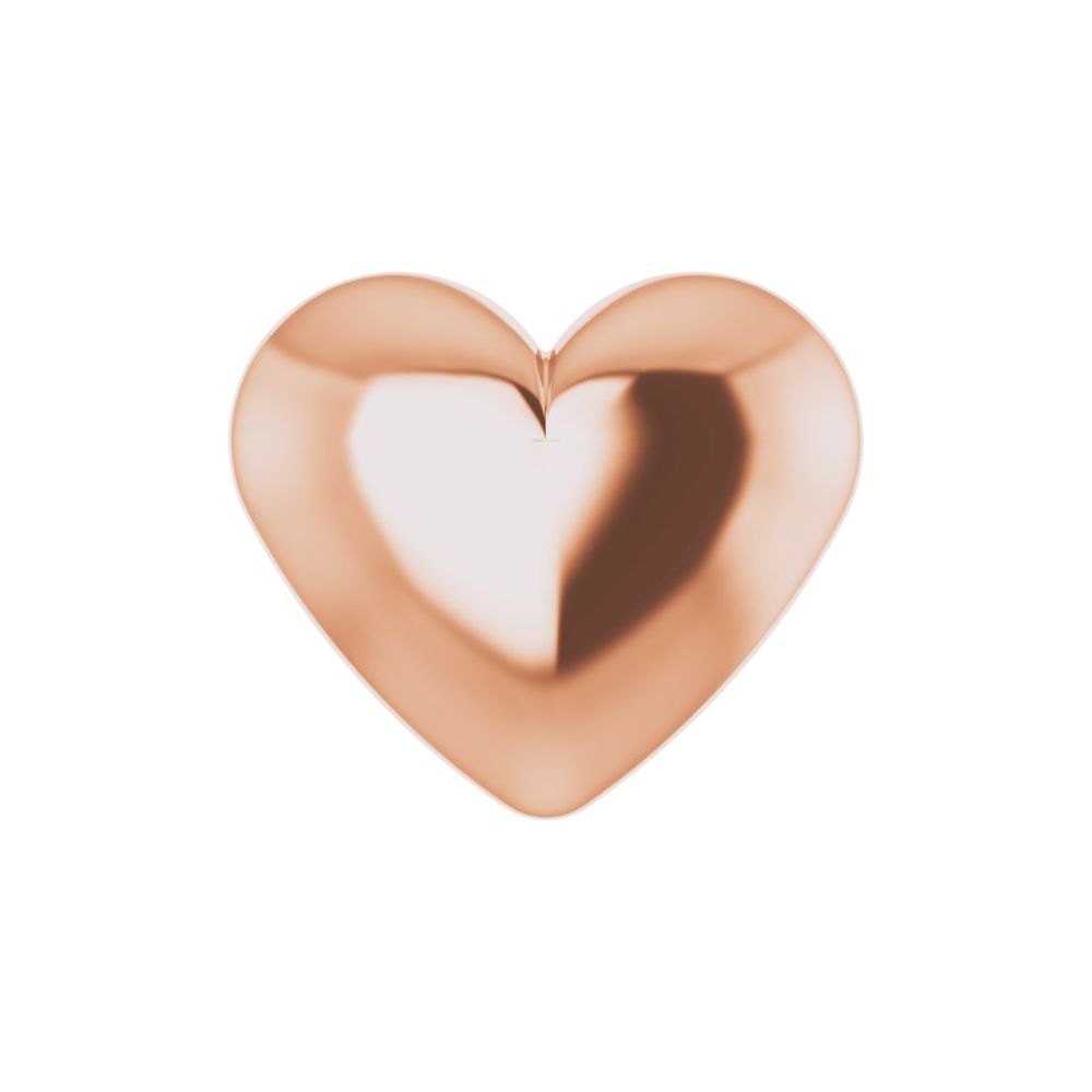 Jubilee 14K Rose Gold Puffed Heart Pendant
