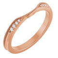Natural Diamond Milgrain Contour Wedding Band