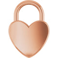 Jubilee 14K Rose Gold Engravable Heart Lock Pendant
