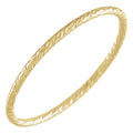 Essentials 14K Yellow Gold Faceted Stackable Ring Size 7