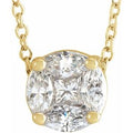 1/3 Ctw Natural Diamond Cluster Necklace (Style 653685)