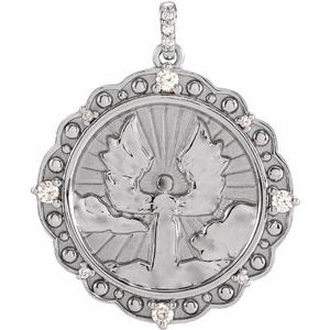 1/6 Ctw Natural Diamond Guardian Angel Pendant (Style R45416)