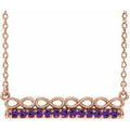 Natural Amethyst Bar Necklace (Style 86823)