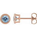 Aquamarine Bezel-Set Earrings (Style 87236)