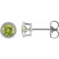 Natural Peridot Bezel-Set Earrings (Style 87236)